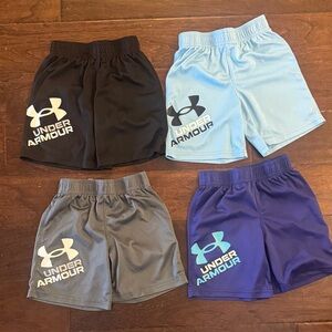 Lot of 4 boys Under Armour Kids Shorts size 5
